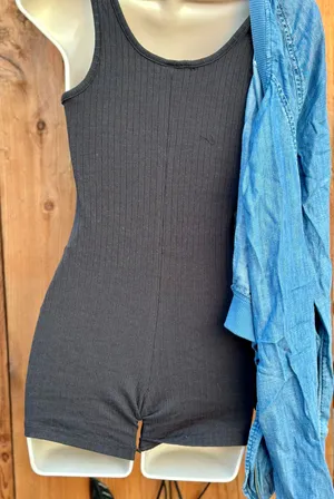 Solid Scoop Neck Romper Jumpsuit, Casual Sleeveless Bodycon Tank Romper Jumpsuit, Women's Clothing thumbnail 4