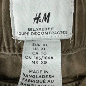 H&M Relaxed Pants Women XL Brown Mid Everyday Earthy‎ Tapered Utility Gorpcore thumbnail 6