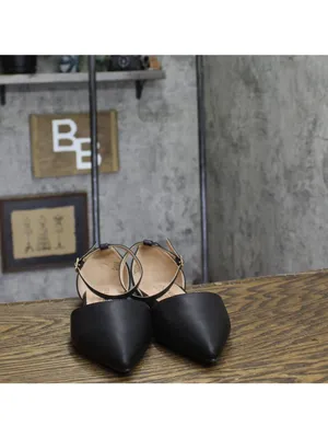 NWT Journee Collection Reba Buckle Pointed Toe Ballet Flats REBA-WD Black 7.5W thumbnail 4