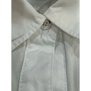 AYR Top Womens Small Half Placket‎ Button Front Long Sleeve White Poplin Tunic thumbnail 8