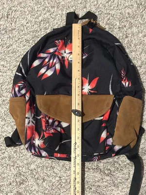 Roxy Carribean Medium 18L Backpack Auburn Savana Floral School Book Bag thumbnail 3