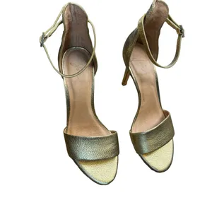✨ Joie Jaclyn Gold Leather Strap Heel Sandals‎ Size 37 ✨ thumbnail 4