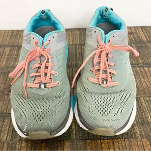 Hoka One One Warahi 3 Gray and Blue Running Athletic Shoes Size 9.5 thumbnail 2