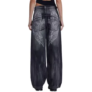 Jaded London | Baggy Angel Wings Studded Black Ethereal Colossus Jeans thumbnail 6