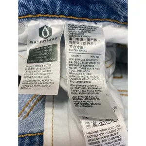 Levi's 501 Women's Blue Coloblock Patchwork Straight High Rise Denim Jeans Sz 28 thumbnail 5