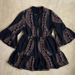 All Saints Adella Leticia Volume Sleeve Mini Dress in Women’s Size 4 thumbnail 4