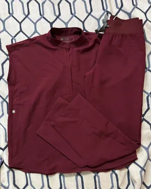 Figs Burgandy Livingston Pants NWOT size XS/P w/ Rafella Top size small nwot SET thumbnail 1