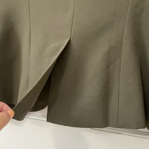 Suzy Shier Olive Green Military Double Breasted Blazer Jacket S Band Dark Academia Office thumbnail 5
