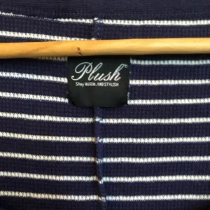 NWT PLUSH Thermal Pj Romper In Navy/cream‎ Small thumbnail 5