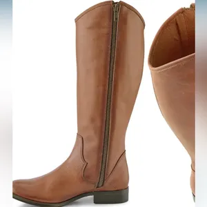 Frye Marissa Medallion inside zip Tall boot Color: Cognac Size 8.5 NIB thumbnail 3