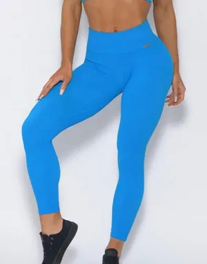 NEW Bombshell sportswear Seamless cobalt blue leggings US Small thumbnail 1