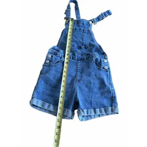 Shein Women's Roll Up Hem Denim Overall Romper Light Wash Blue Size 4 thumbnail 5