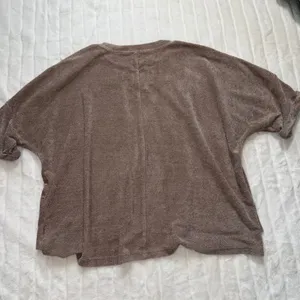 Umgee Womens Brown Textured Knit Dolman Sleeve Oversized Top‎ Size L thumbnail 4