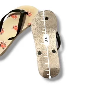 Tory Burch Fox Print‎ Flip Flops Womens 12 Cream Thong Sandals Logo Summer Beach thumbnail 5