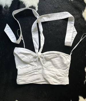 Abercrombie linen halter top thumbnail 1
