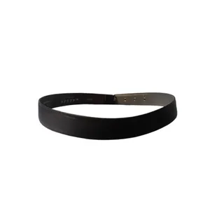 Jaeger Italy Black Silk Blend Leather Belt Size 30 Gold Tone Buckle Women’s thumbnail 2
