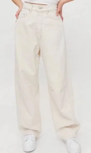 BDG High Rise‎ Baggy Cream Denim Jeans thumbnail 1