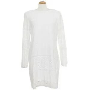 RALPH LAUREN White Cotton Voile Floral Eyelet Dress Size 10, $55, B53 thumbnail 11