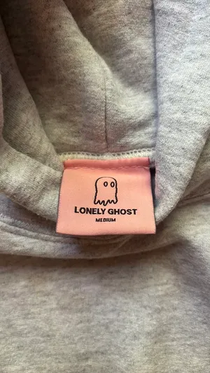 Lonely Ghost Hoodie Grey Ghostly Florals  thumbnail 6