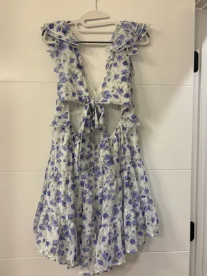 Floral Dress Purple Size L thumbnail 2