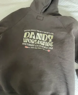 Dandy Worldwide Heart On My Sleeve Hoodie Grey thumbnail 2