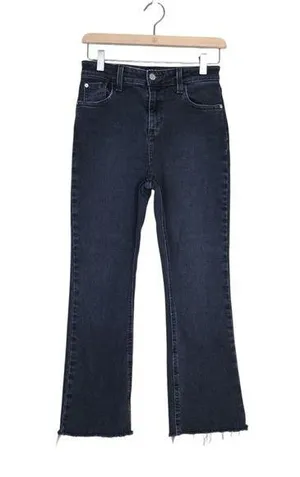 BDG Womens 26 Kick Flare High Rise Cropped Jeans in Black thumbnail 1