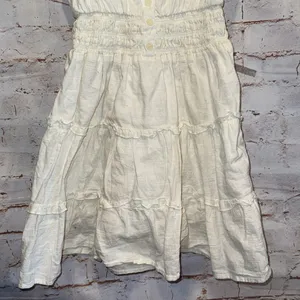 Urban Outfitters Dress Womens Small White Sleeveless Summer Dress Tiered Mini thumbnail 3