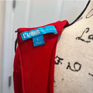 L’ Amour Nanette Lepore Red Sleeveless A-Line Dress thumbnail 3
