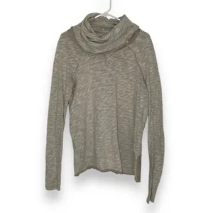 Free People Beach Cowl Neck Pullover Womens XS/S Oatmeal Space‎ Dye Cotton OB482393 thumbnail 5