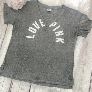 Pink Victoria’s Secret V Neck Soft Tees Size Medium thumbnail 1