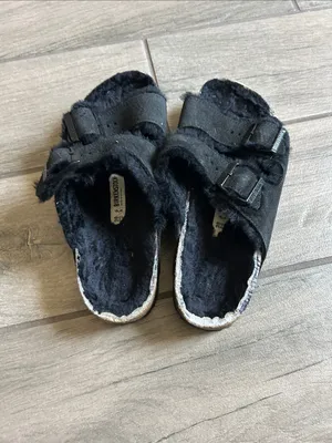 Birkenstock Black Faux Fur Double-Strap Sandals thumbnail 5