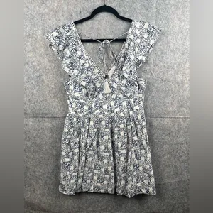 Anthropology Women's Size XS V-Neck Plunge Tunic Mini Boho Dress‎ thumbnail 6