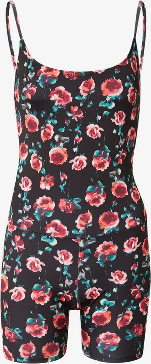Free People FP Movement Onzie One Piece Romper Rose Black Red Size S-M New thumbnail 2