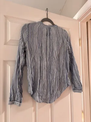 Lucky Brand Striped Top Blue White Women’s Small thumbnail 2
