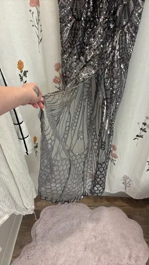 NWT  Floor Length Sequin Gown thumbnail 3