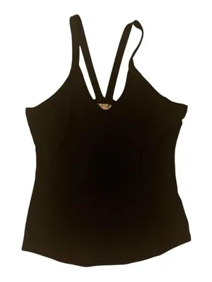 Free People intimately women's medium new black Ribbed Knit Top thumbnail 1