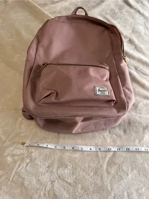 HERSCHEL Blush Pink Backpack Women’s Kids Canvas School Travel Bag EUC thumbnail 7