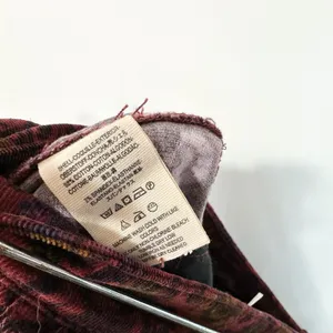 Free People Size 2 Corduroy Flare‎ Pants Burgundy Damask Floral Boho Gothic 1824 thumbnail 9