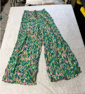 Cupshe Womens Green Pink Abstract Leopard Print Wide Leg Pants Sm CAA02D4C007RPS thumbnail 1