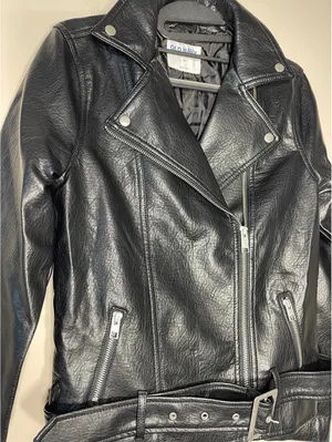 Old Navy FauxLeather Moto Biker Jacket Belt Grunge Street XS thumbnail 7