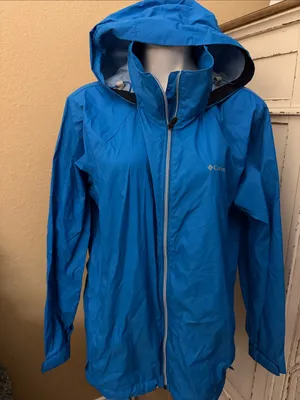 Columbia Women's Bright Blue Hooded Shell Jacket thumbnail 1