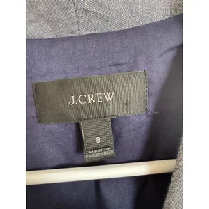 J.Crew Unstructured Shawl Collar linen cotton blend blue/gray blazer size 8 thumbnail 3