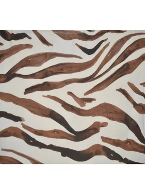 Cabi Ladies Brown Zebra Tiger Print V-Neck Cap Sleeve Blouse Top Size S Chiffon thumbnail 6