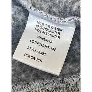 Vantage Summit Fleece Gray Full Zip Long Sleeve Sweatshirt Sweater Jacket Top M thumbnail 6