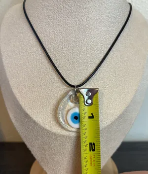 Handmade Clear Evil Eye Necklace  thumbnail 8
