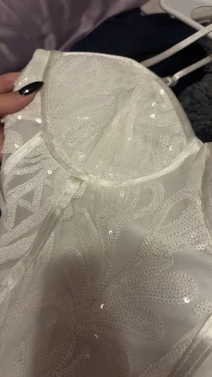 White Lulus Dress Sequin Homecoming thumbnail 3