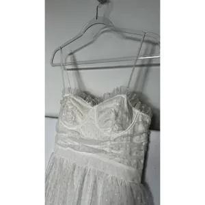 Lulus 2010s Ivory Swiss Dot Mesh Bustier Tiered Dress Medium thumbnail 6