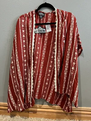 Von Maur Red And White Cardigan thumbnail 1