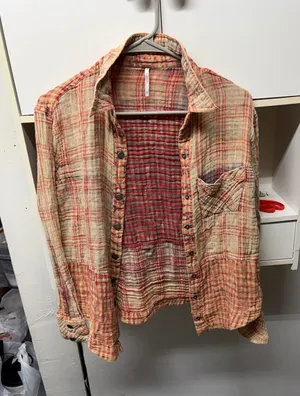 Free People Top Long Sleeve Button-Up thumbnail 1
