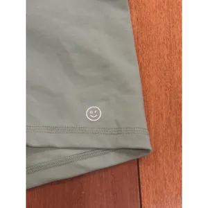 Gilly Hicks Biker Shorts Womens‎ Sage Green High Waisted Smiley Logo Small thumbnail 2